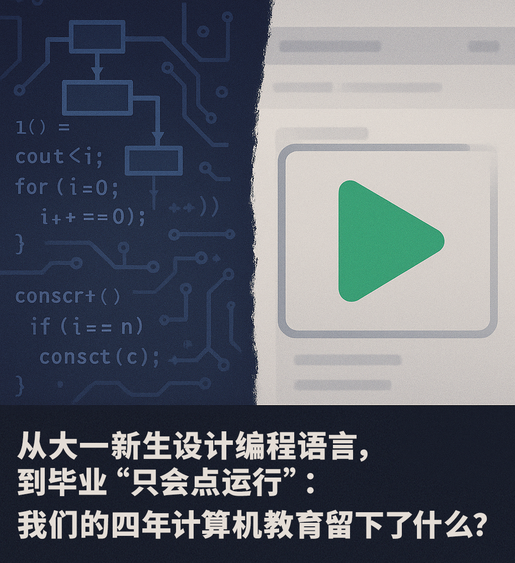 从大一新生设计编程语言，到毕业“只会点运行”：我们的四年计算机教育留下了什么？