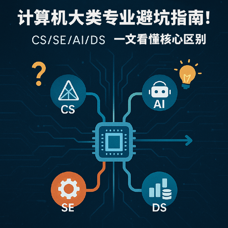 Featured image of post 计算机专业“蒙圈”指南：CS、软工、AI、大数据，到底怎么选？一文看懂核心区别与职业路径！