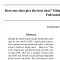 读Does one-shot give the best shot? Mitigating Model Inconsistency in One-shot Federated Learning.